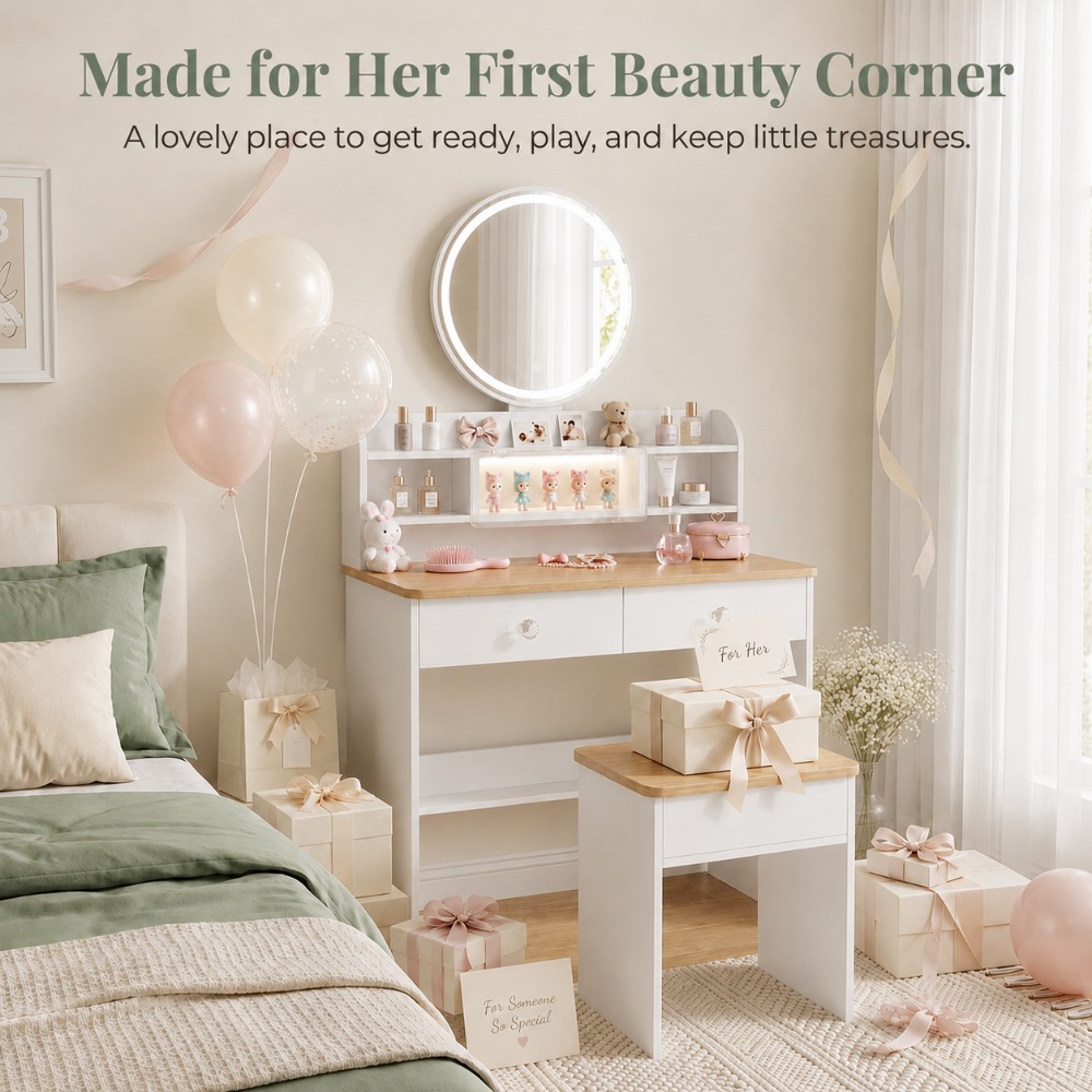 Beauty Makeup Vanity Set - Cadeau idéal pour elle, ensemble de