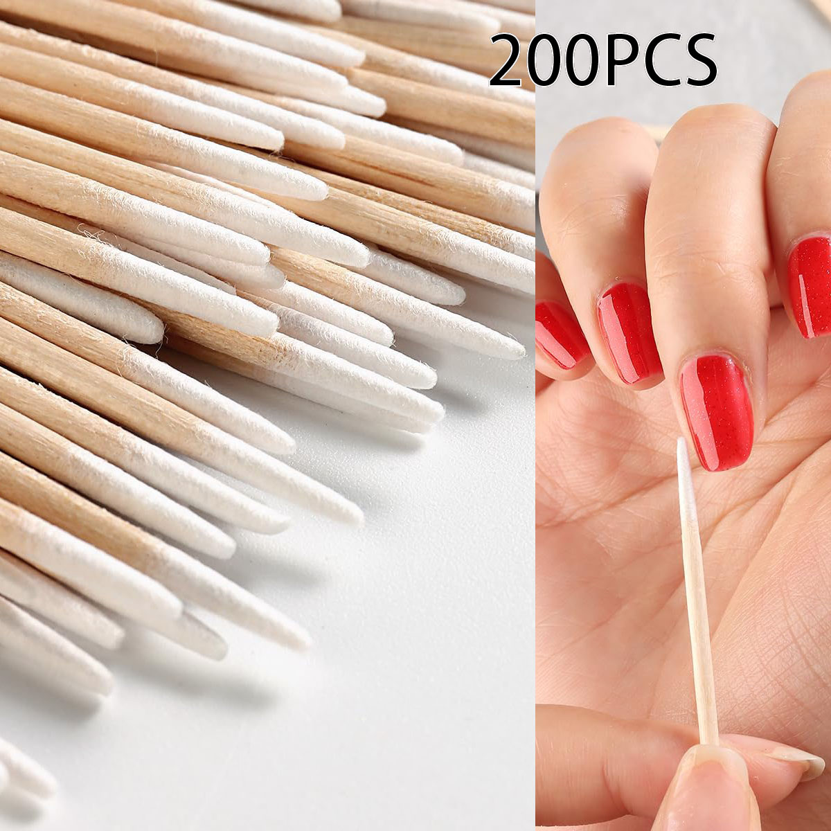 Contour Palette Stick - 200 pièces ongles Art bois coton-tige