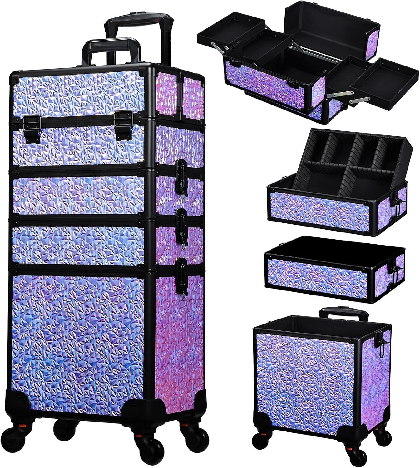 Beauty & Makeup Katia Di Paola - Valise de maquillage à roulettes, grand