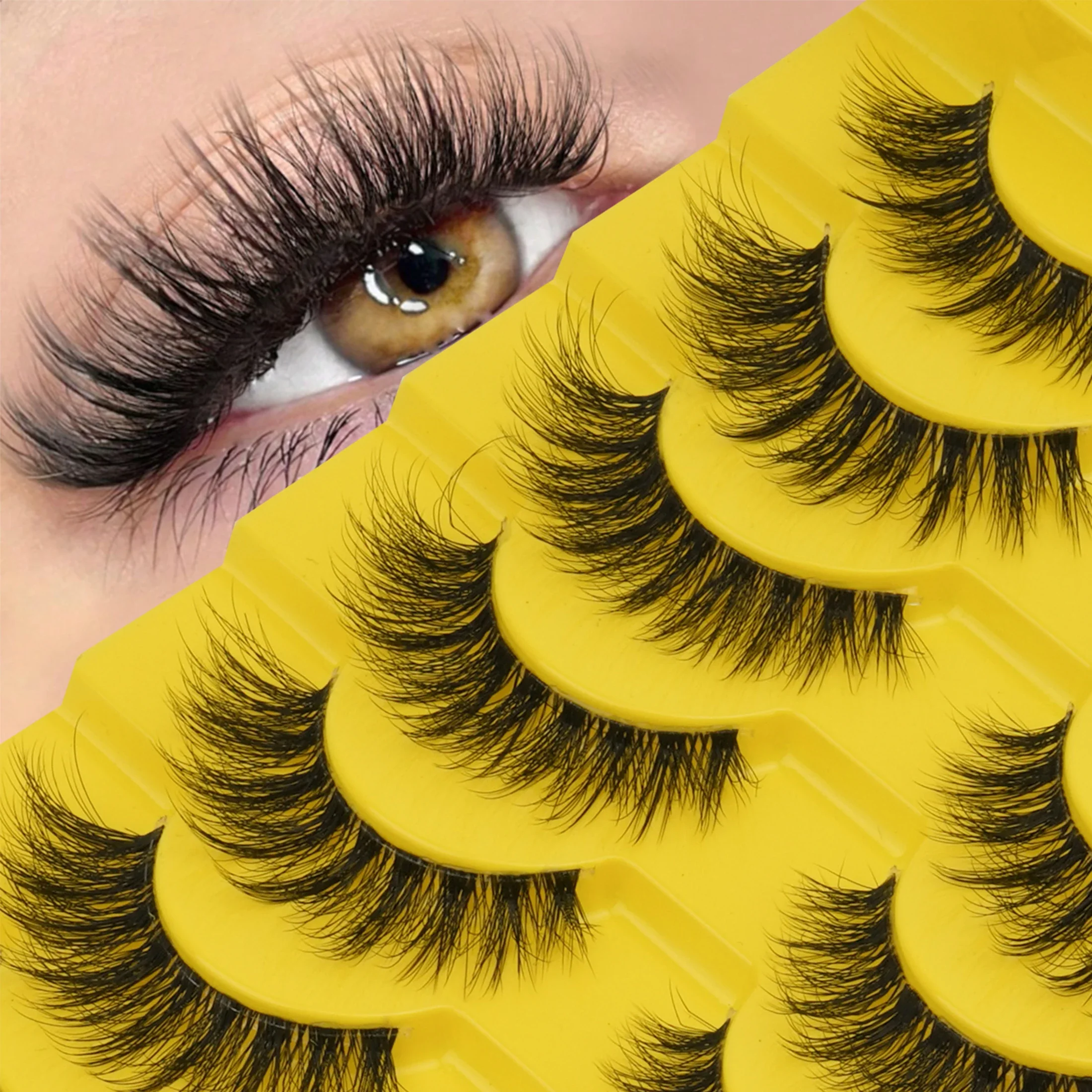 5 paires de faux cils en bande - Beauty Makeup Women avis et prix